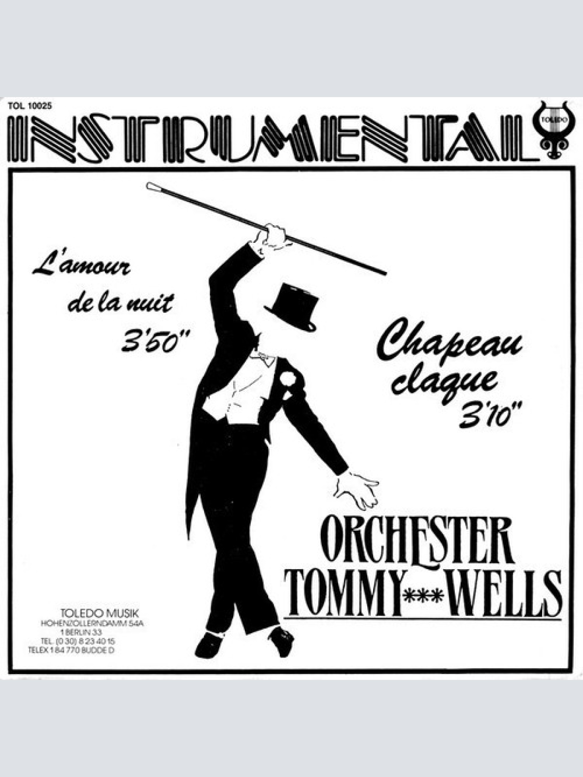 7", Single Orchester Tommy Wells - Chapeau Claque / L'Amour De La Nuit