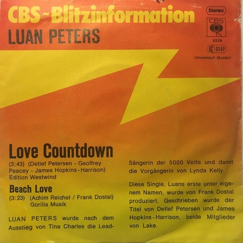 7", Single, Promo Luan Peters - Love Countdown