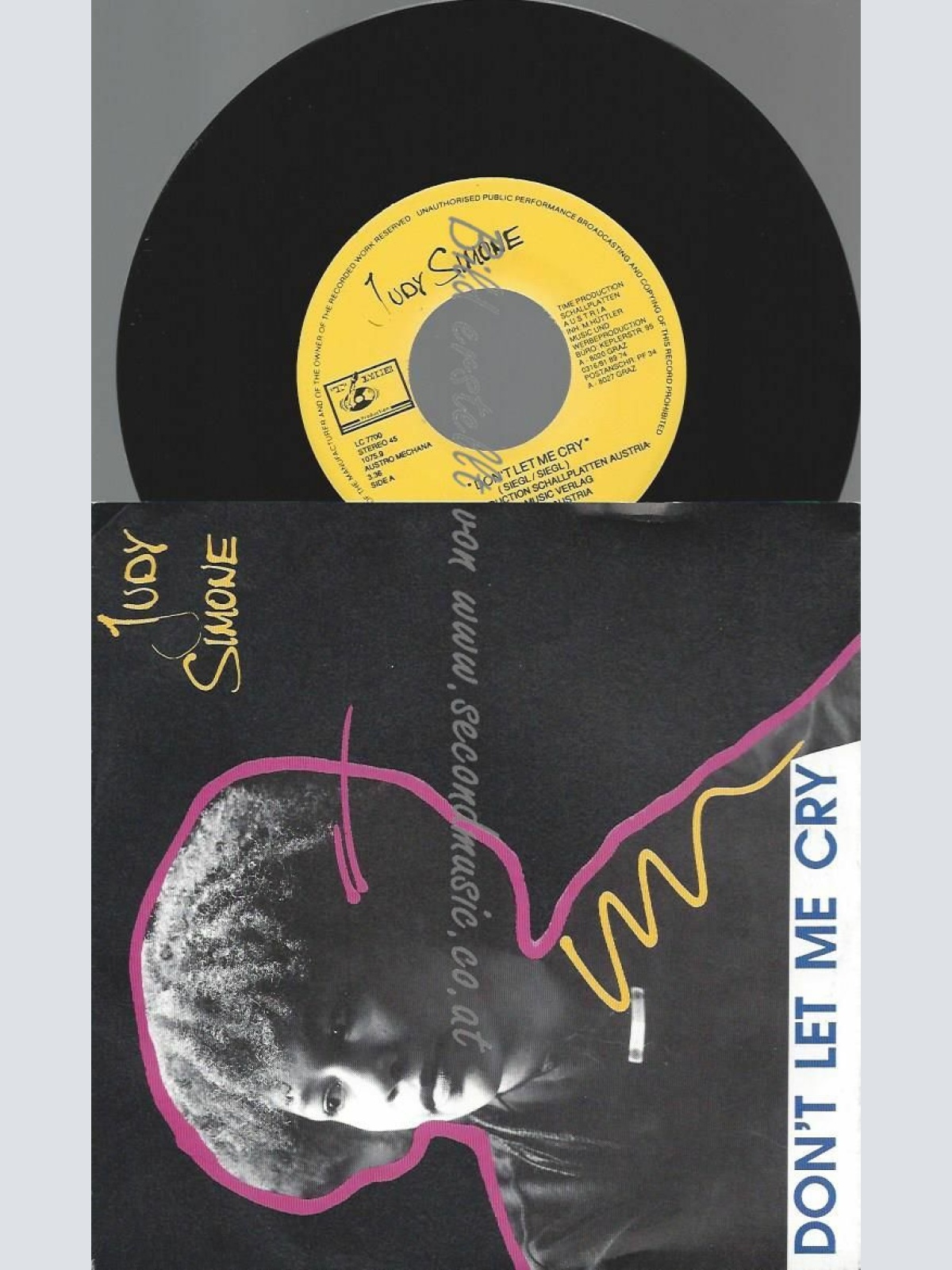 7" JUDY SIMONE DON'T LET ME CRY  // NM