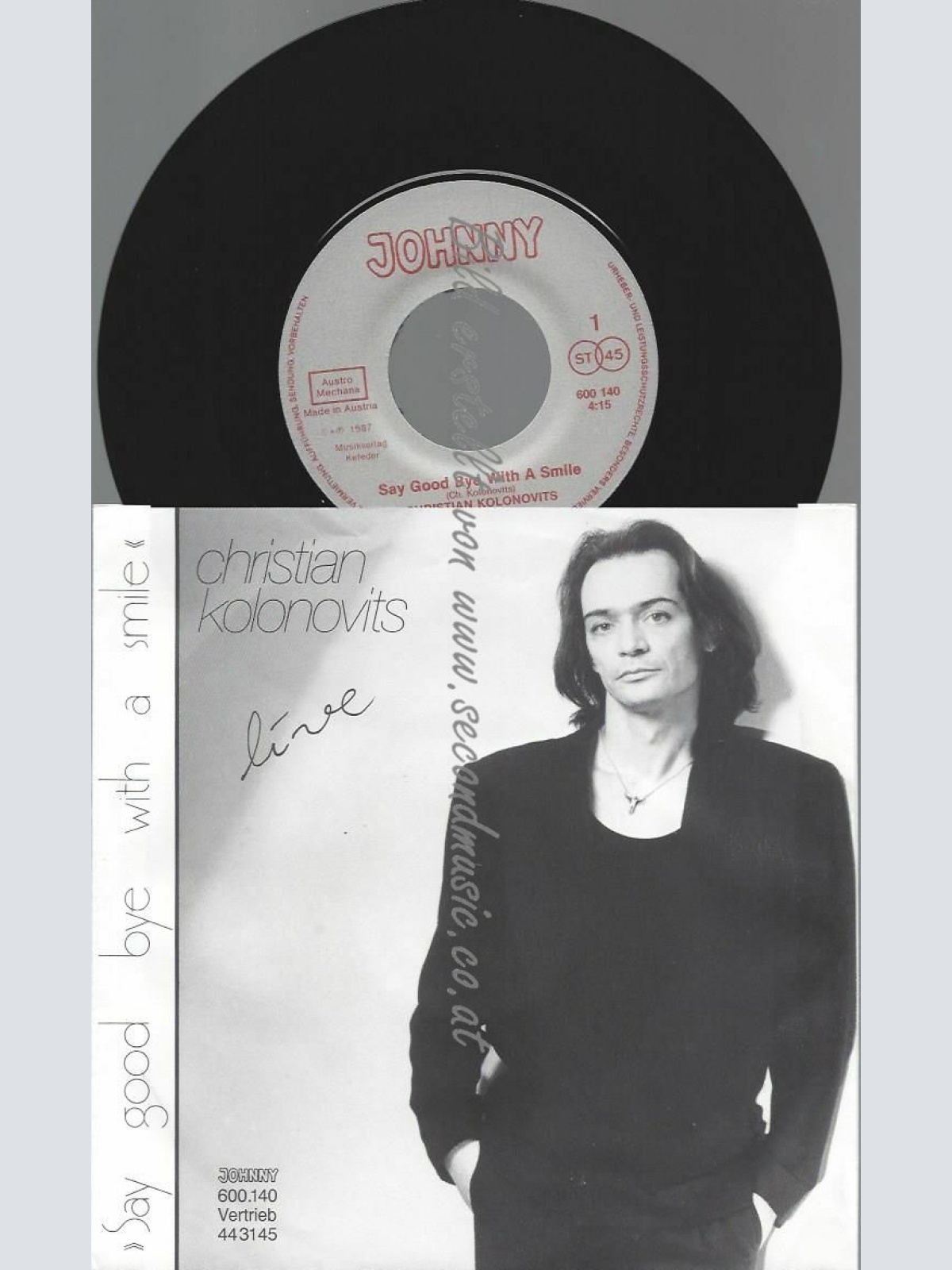 7" CHRISTIAN KOLONOVITS SAY GOOD BYE WITH A SMILE  // NM