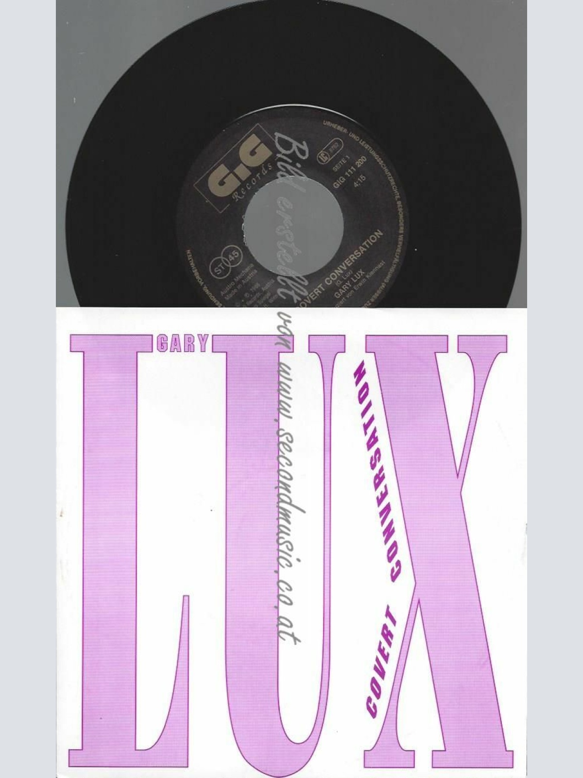 7" GARY LUX COVERT CONVERSATION  // NM