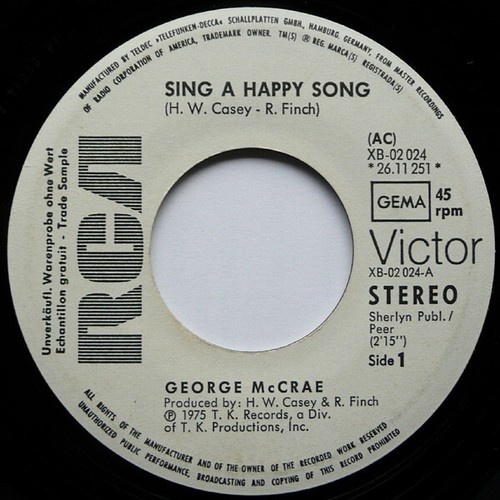 7", Single, Promo George McCrae - Sing A Happy Song