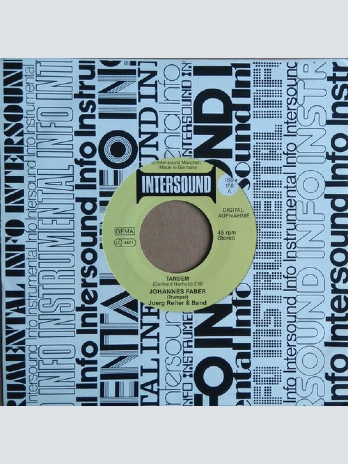 7" Joerg Reiter & Band, Johannes Faber - Tandem / Hot Stuff