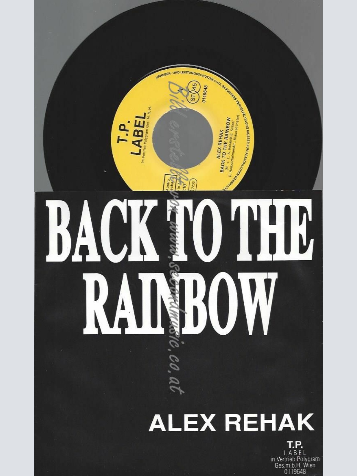 7" ALEX REHAK  BACK TO THE RAINBOW  // NM