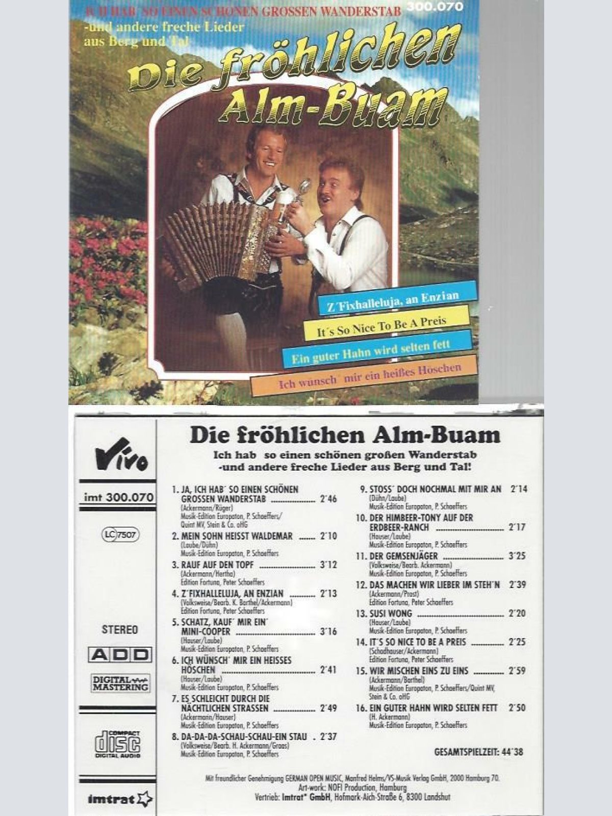 CD--Die fröhlichen Alm Buam