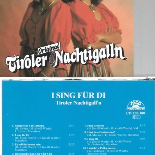 CD--Tiroler Nachtigalln --I sing für Di