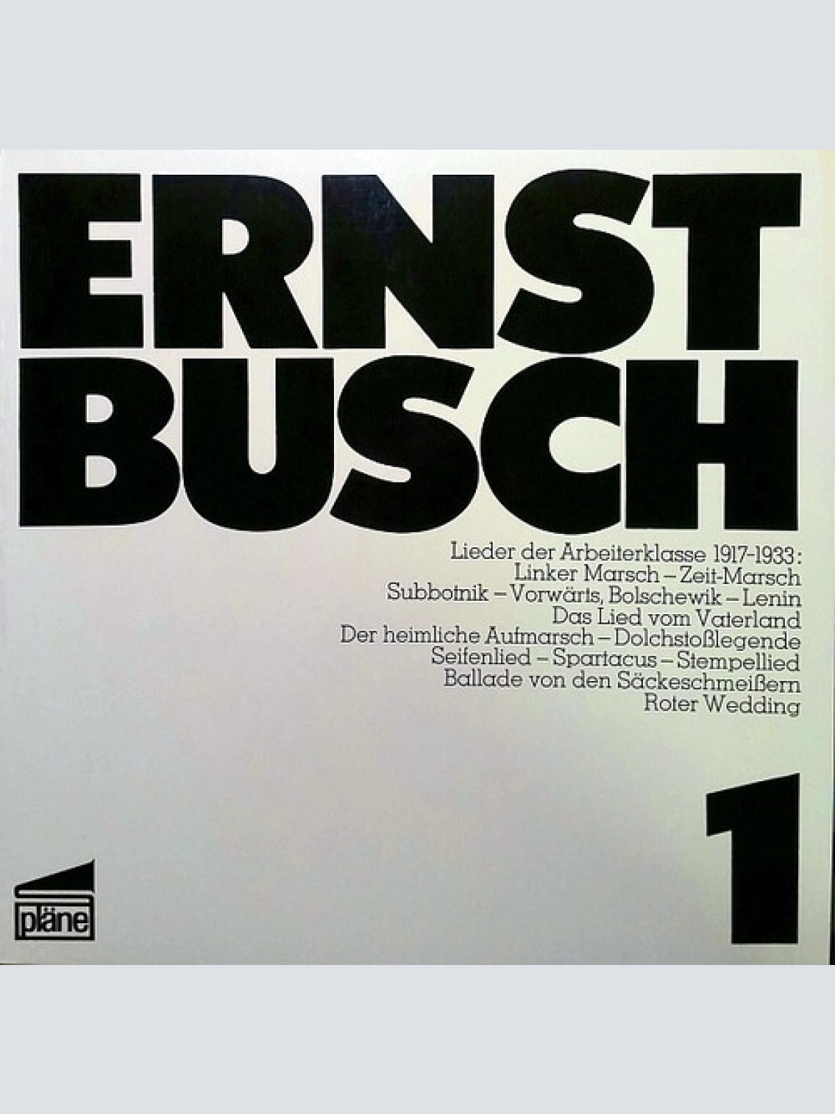 LP, Album Ernst Busch - Ernst Busch 1
