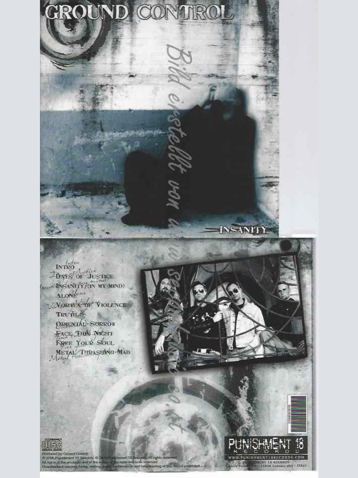 CD--GROUND CONTROL (THRASH HEAVY METAL)--INSANITY
