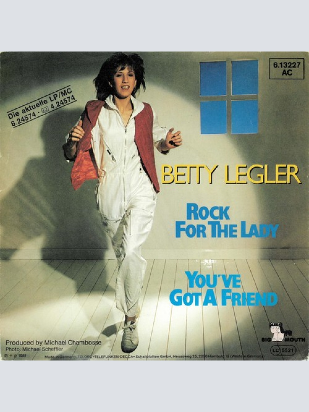 7", Single, Promo Betty Legler - Rock For The Lady