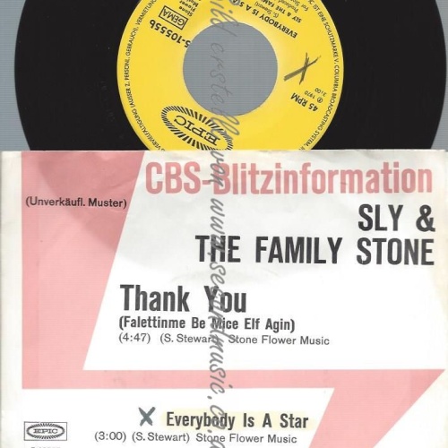7"  Sly & The Family Stone  Thank You // PROMO