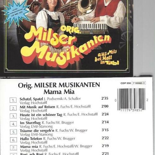 CD--Orig. Milser Musikanten -- Mamma Mia