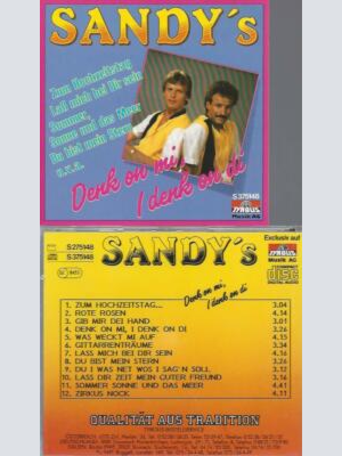 CD -Sandy's – Dank On Mi, I Denk On Di
