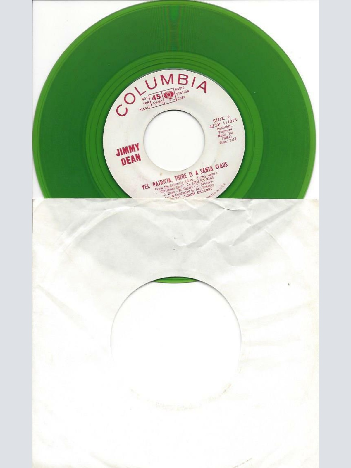 7" Jimmy Dean – Blue Christmas