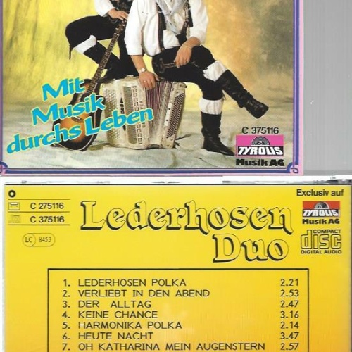 CD--Lederhosen Duo --Mit Musik durchs Leben