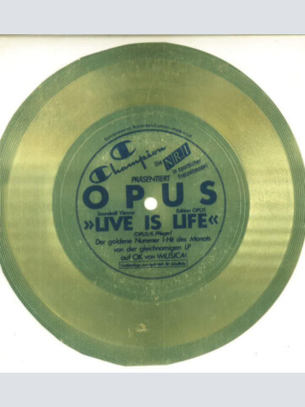 Flexi, 7", S/Sided, Promo, Smplr Opus - Live Is Life