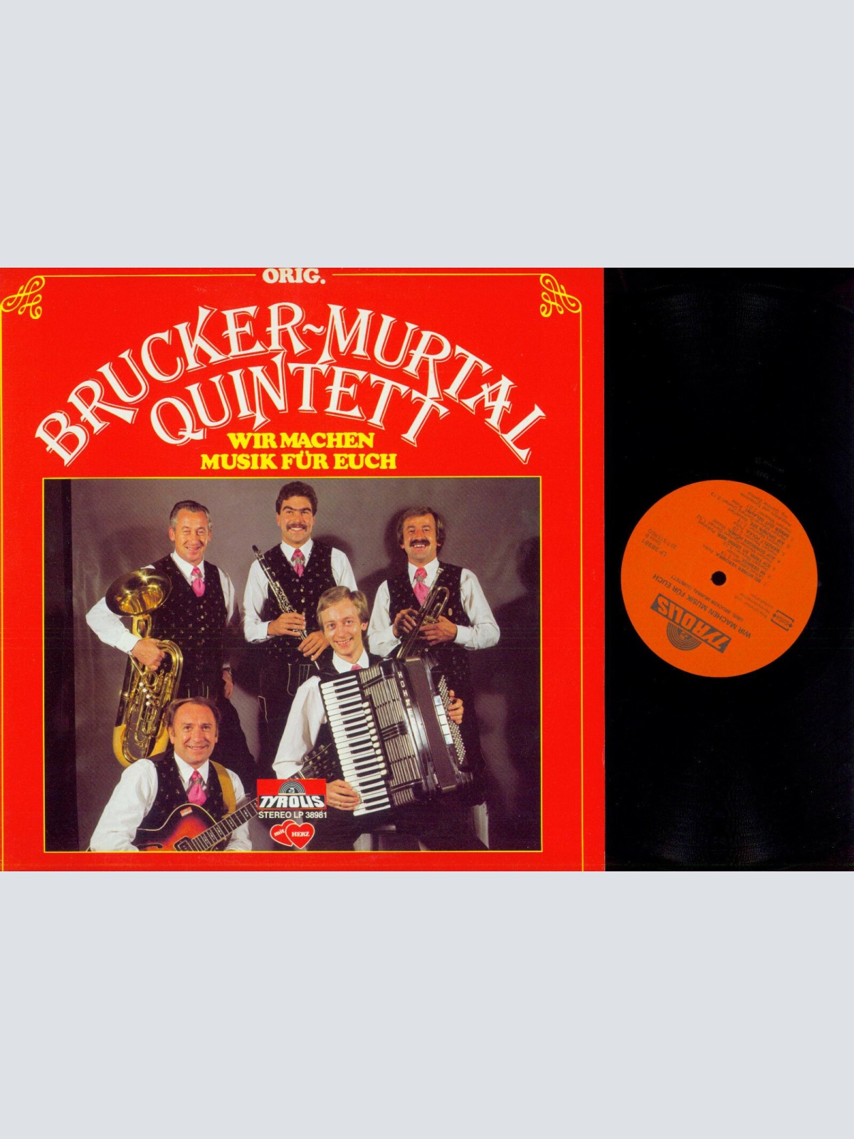 LP--Orig. Brucker Murtal Quintett -- Wir machen Musik für euch   // NM
