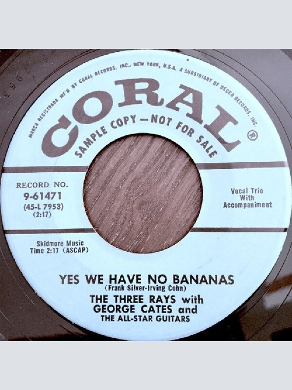 7", Single, Promo The Three Rays, George Cates And The All-Star Guitars, Geor...
