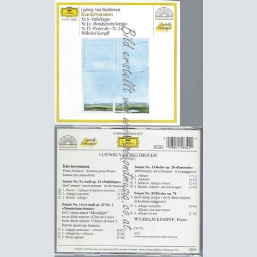 CD--BEETHOVEN KLAVIERSONATEN PATHETIQUE MONDSCHEIN PASTORALE