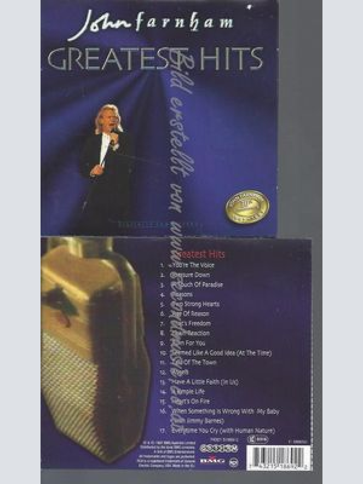 CD--JOHN FARNHAM--GREATEST HITS