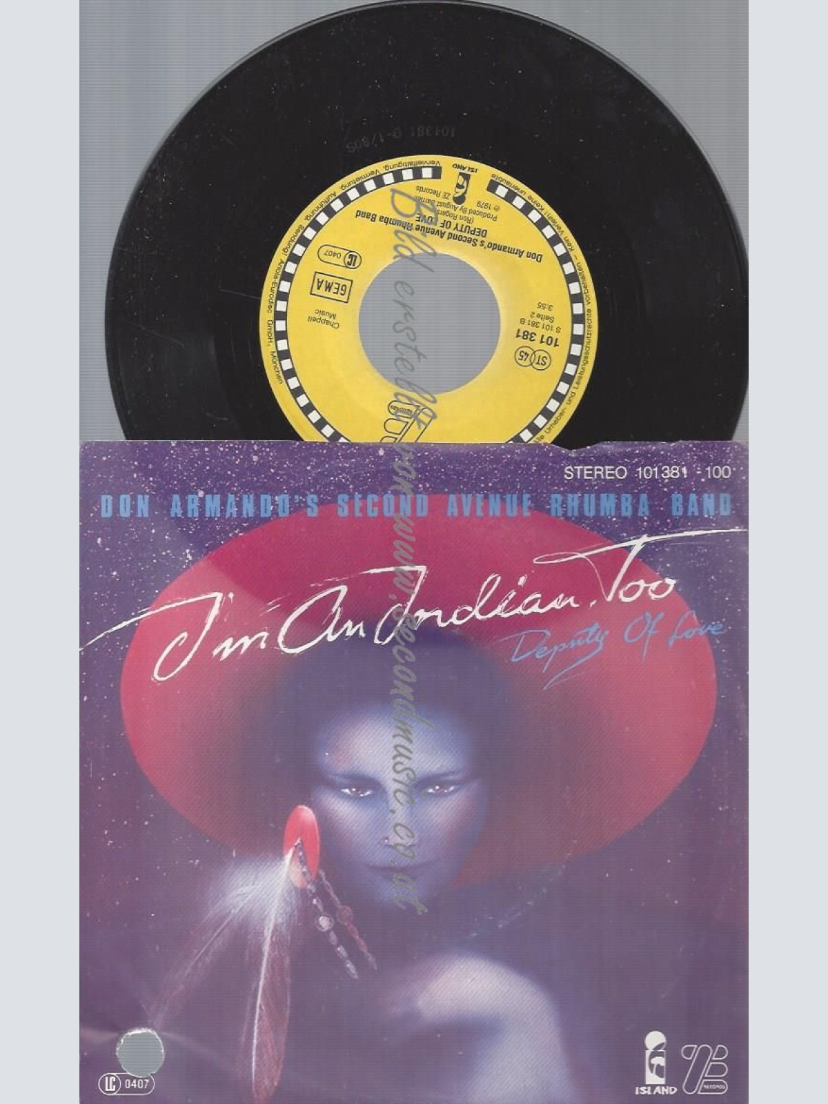 7"   Don Armando's Second Avenue Rhumba Band  I'm An Indian, Too