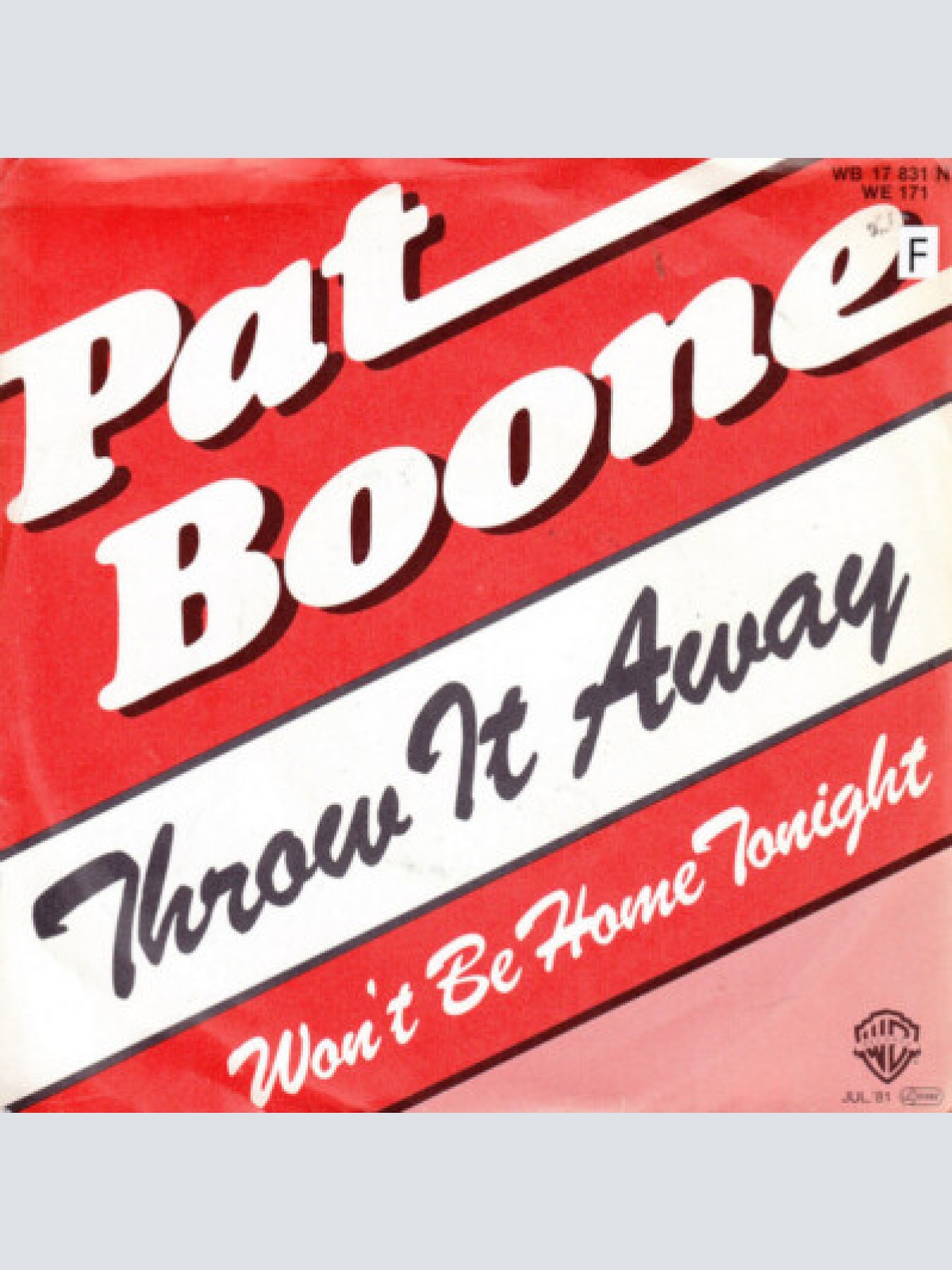 7", Single Pat Boone - Throw It Away