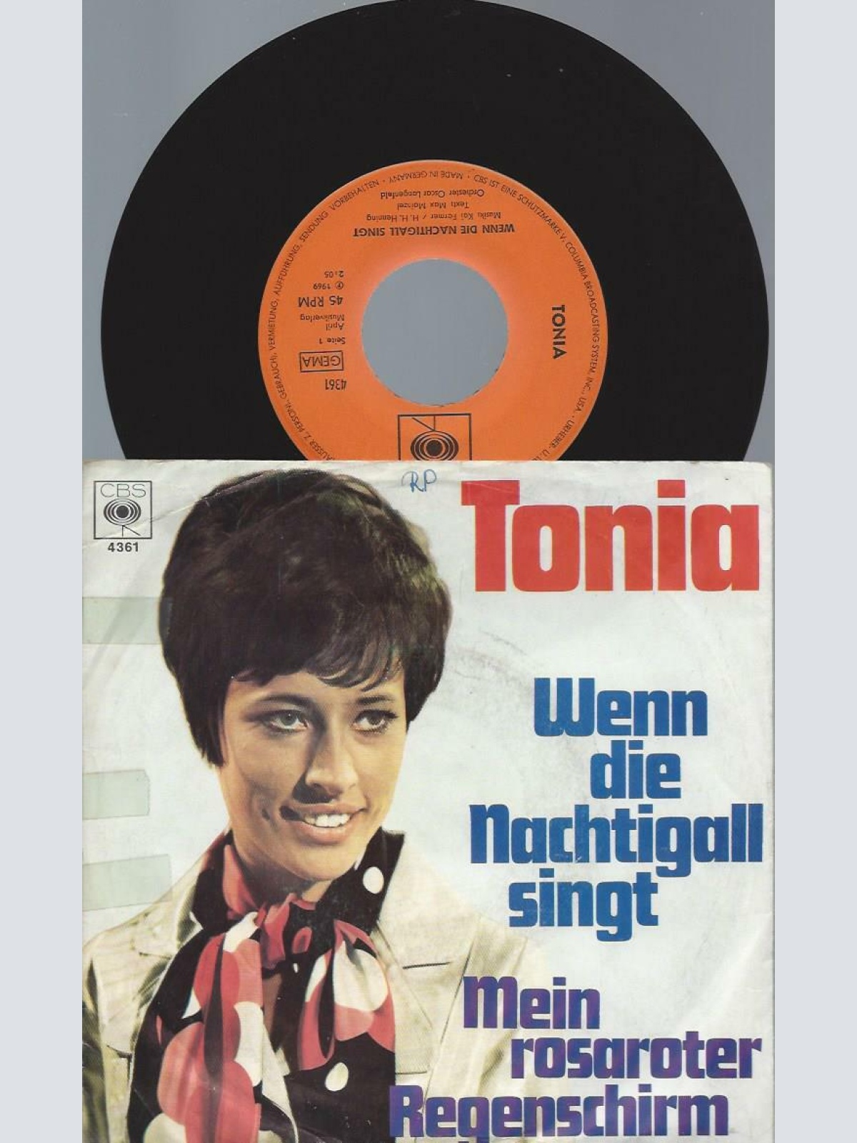 7"   Tonia  Wenn Die Nachtigall Singt