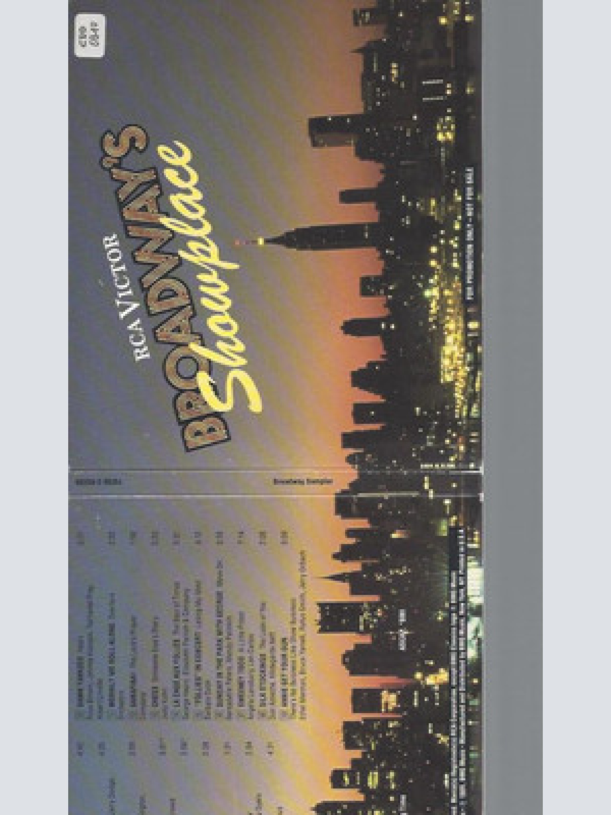 CD--BROADWAY'S SHOWPLACE // RCA  PROMO