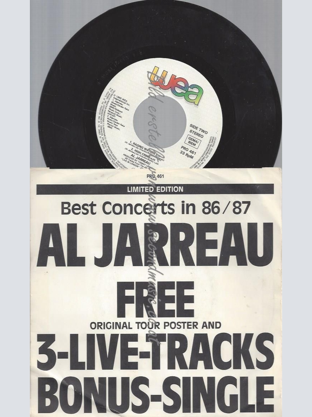 7"  Al Jarreau  3 TRACK BONUS SINGLE  // PROMO