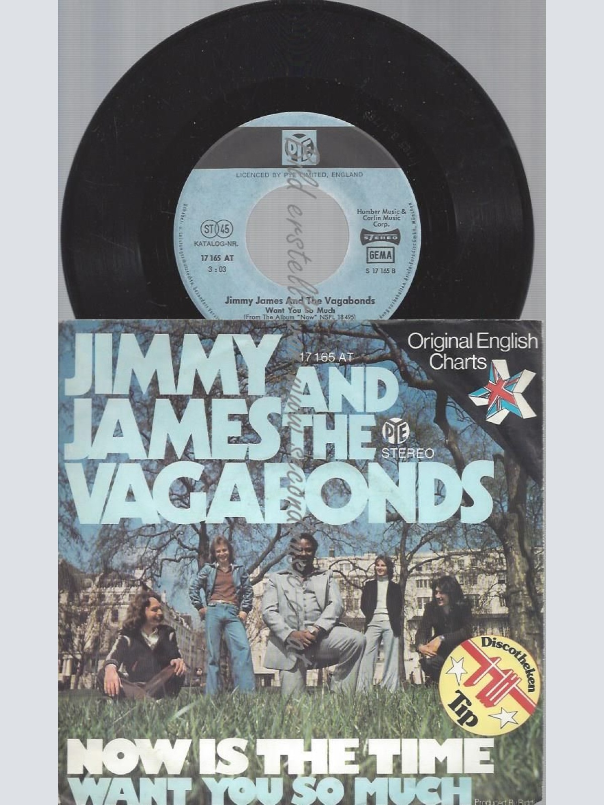 7" Jimmy James And The Vagabonds  Now Is The Time