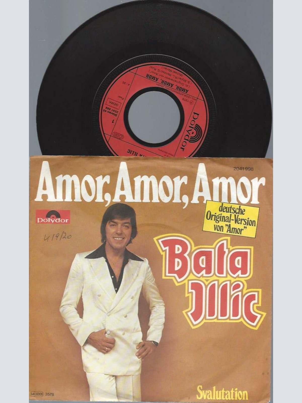 7"    Bata Illic – Amor, Amor, Amor