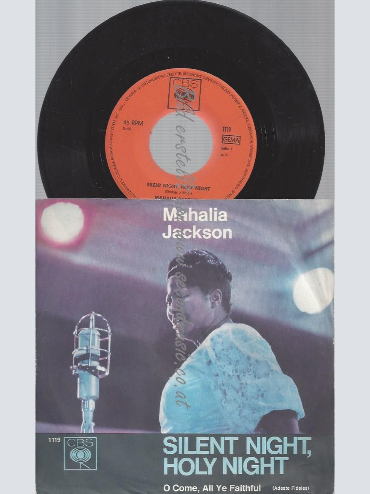 7" MAHALIA JACKSON SILENT NIGHT HOLY NIGHT