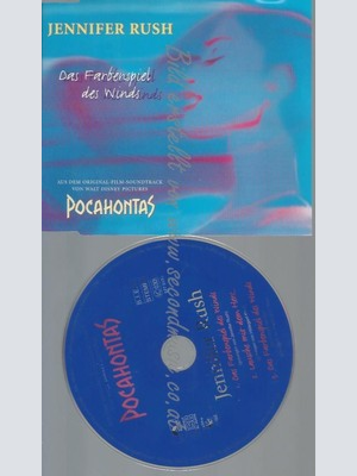 CD--JENNIFER RUSH--DAS FARBENSPIEL DES WINDS -'POCAHONTAS'-SINGLE