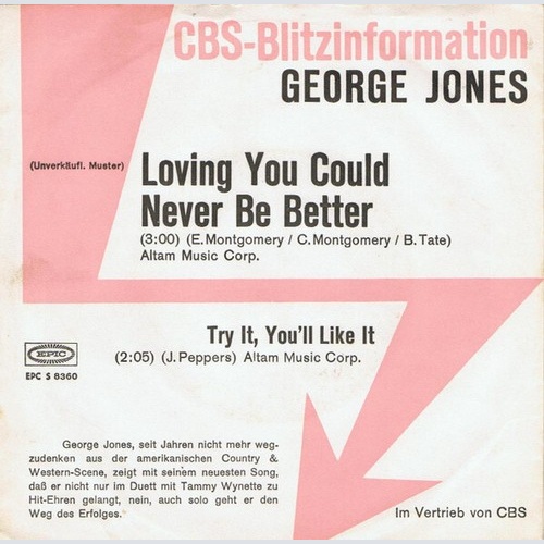 7", Single, Promo George Jones (2) - Loving You Could Never Be Better