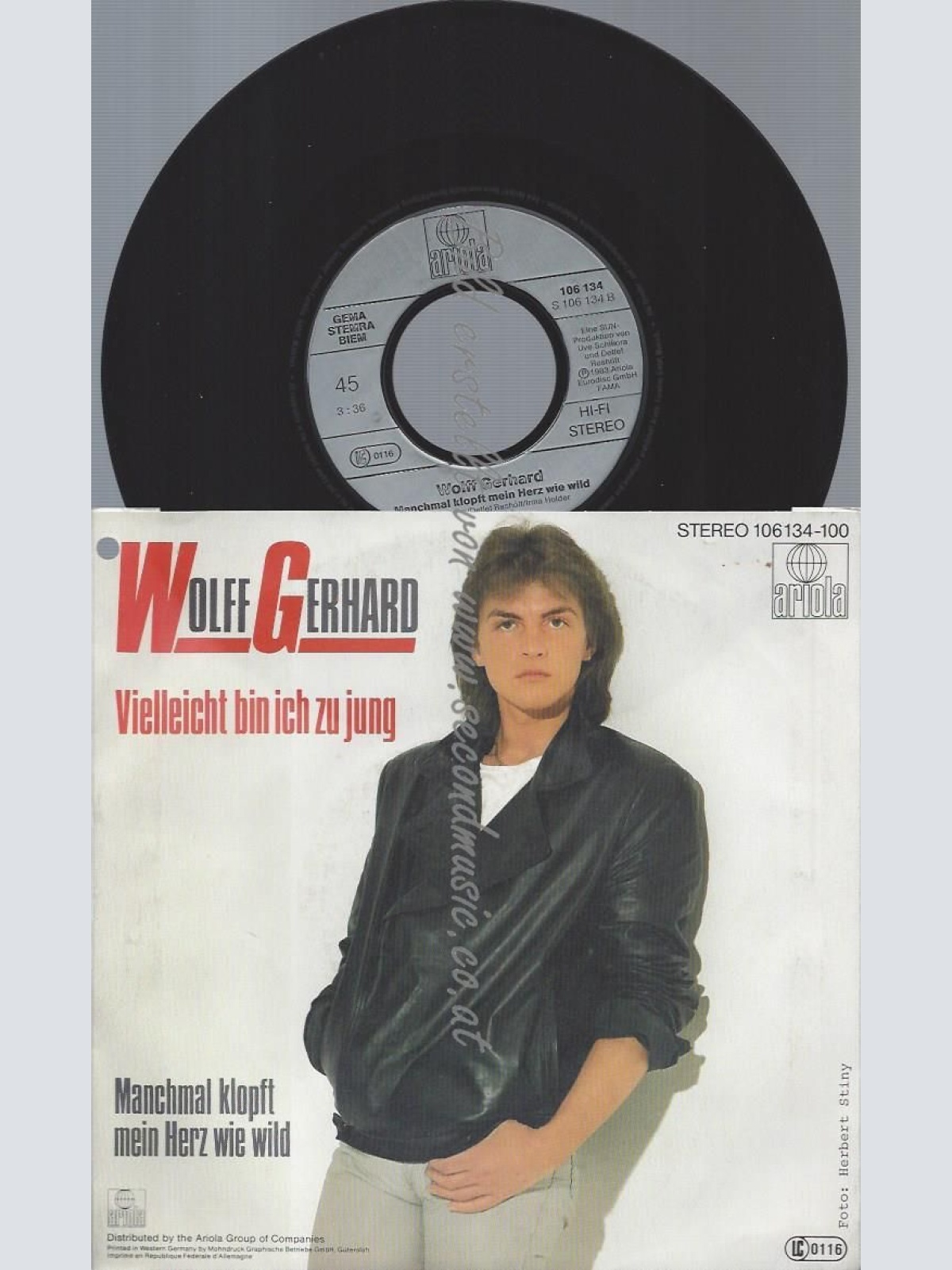 7"  Wolff Gerhard – Vielleicht Bin Ich Zu Jung