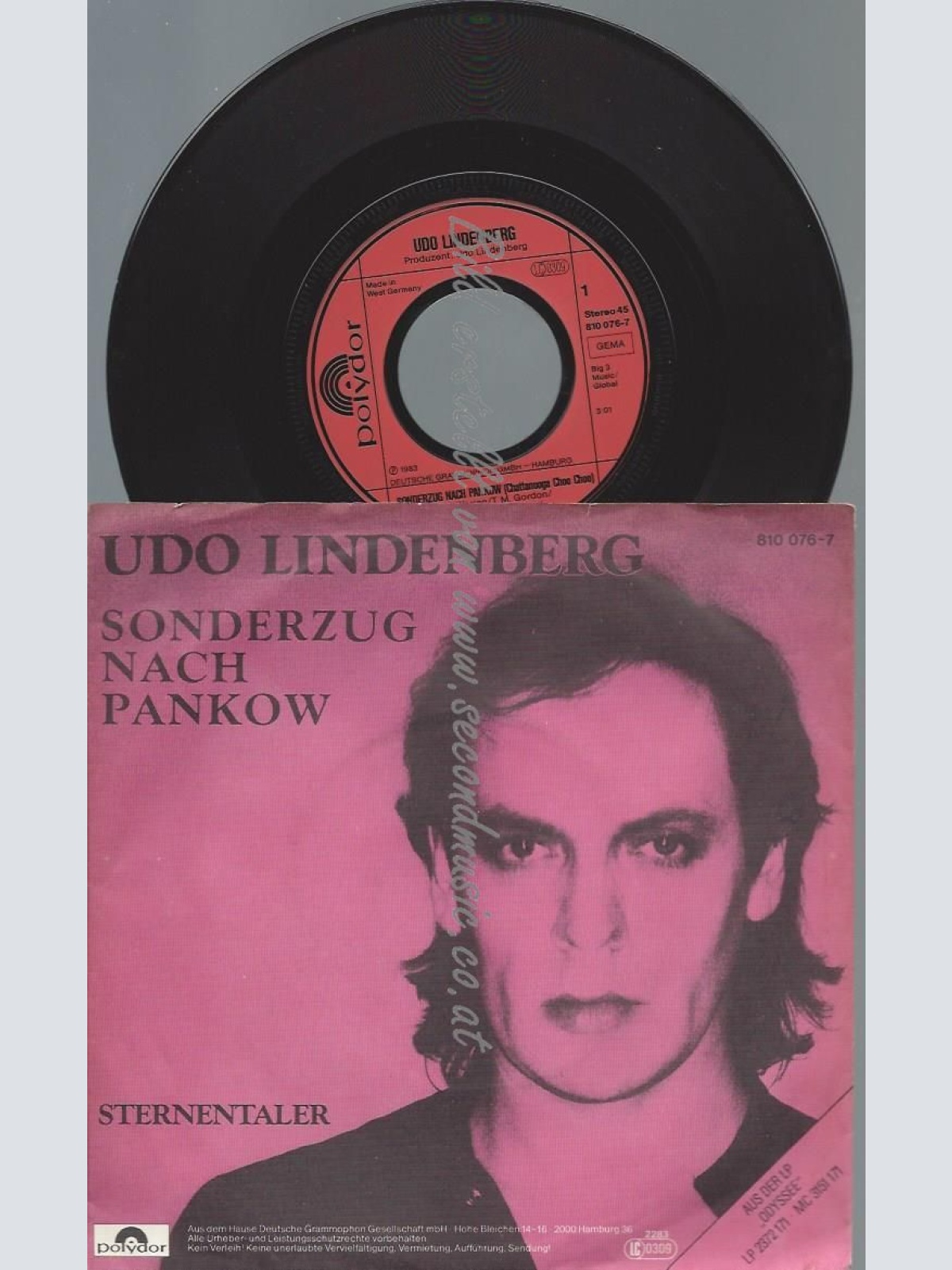 7"   Udo Lindenberg – Sonderzug Nach Pankow