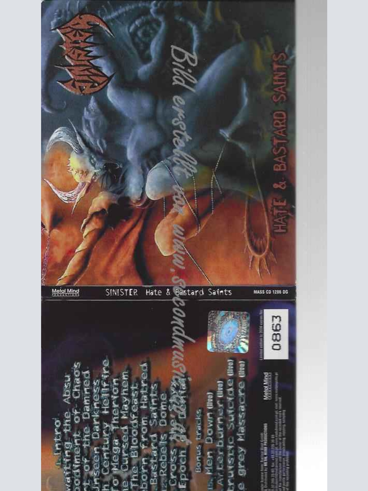 CD--astard Saints/ Sinister | --Hate