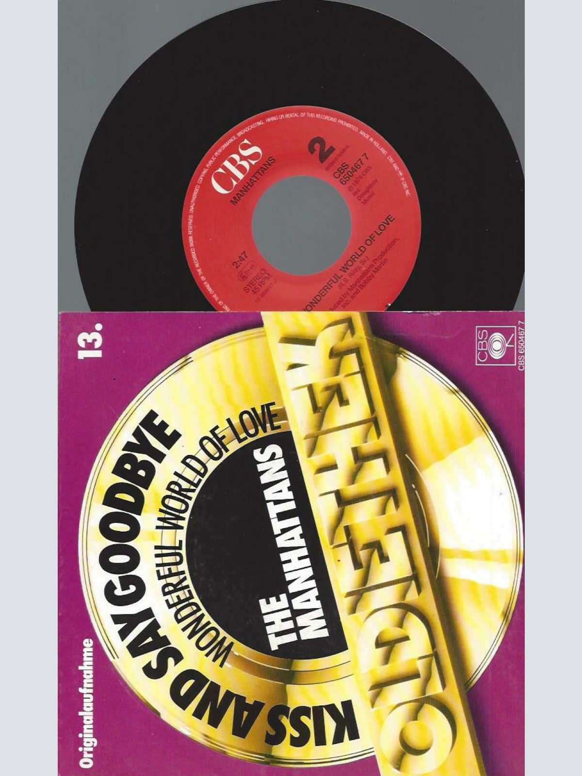 7"  The Manhattans  Kiss And Say Goodbye / Wonderful World Of Love