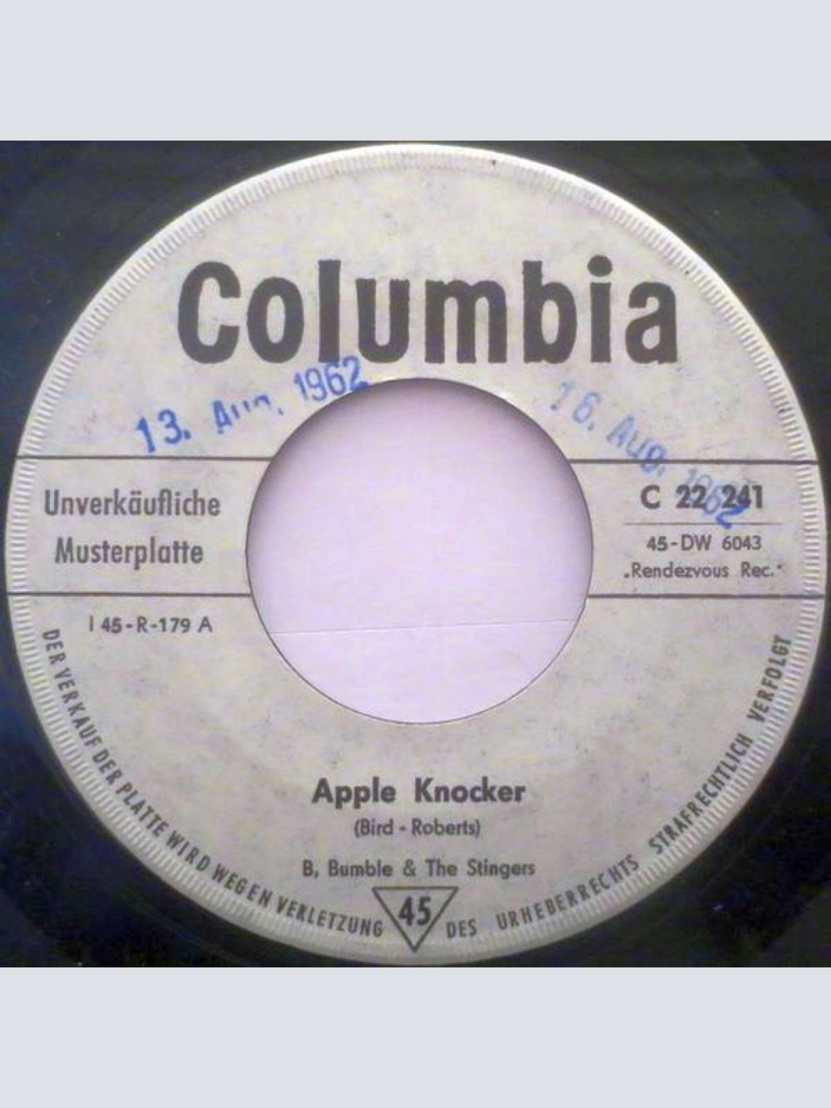 7", Single, Promo B. Bumble & The Stingers - Apple Knocker