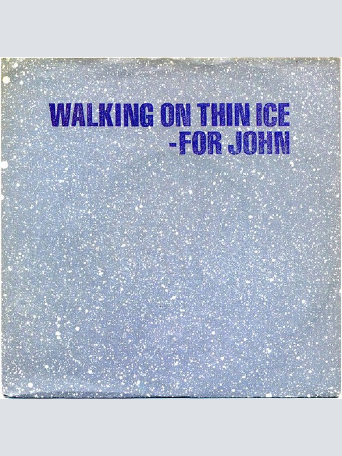 7", Single Yoko Ono - Walking On Thin Ice