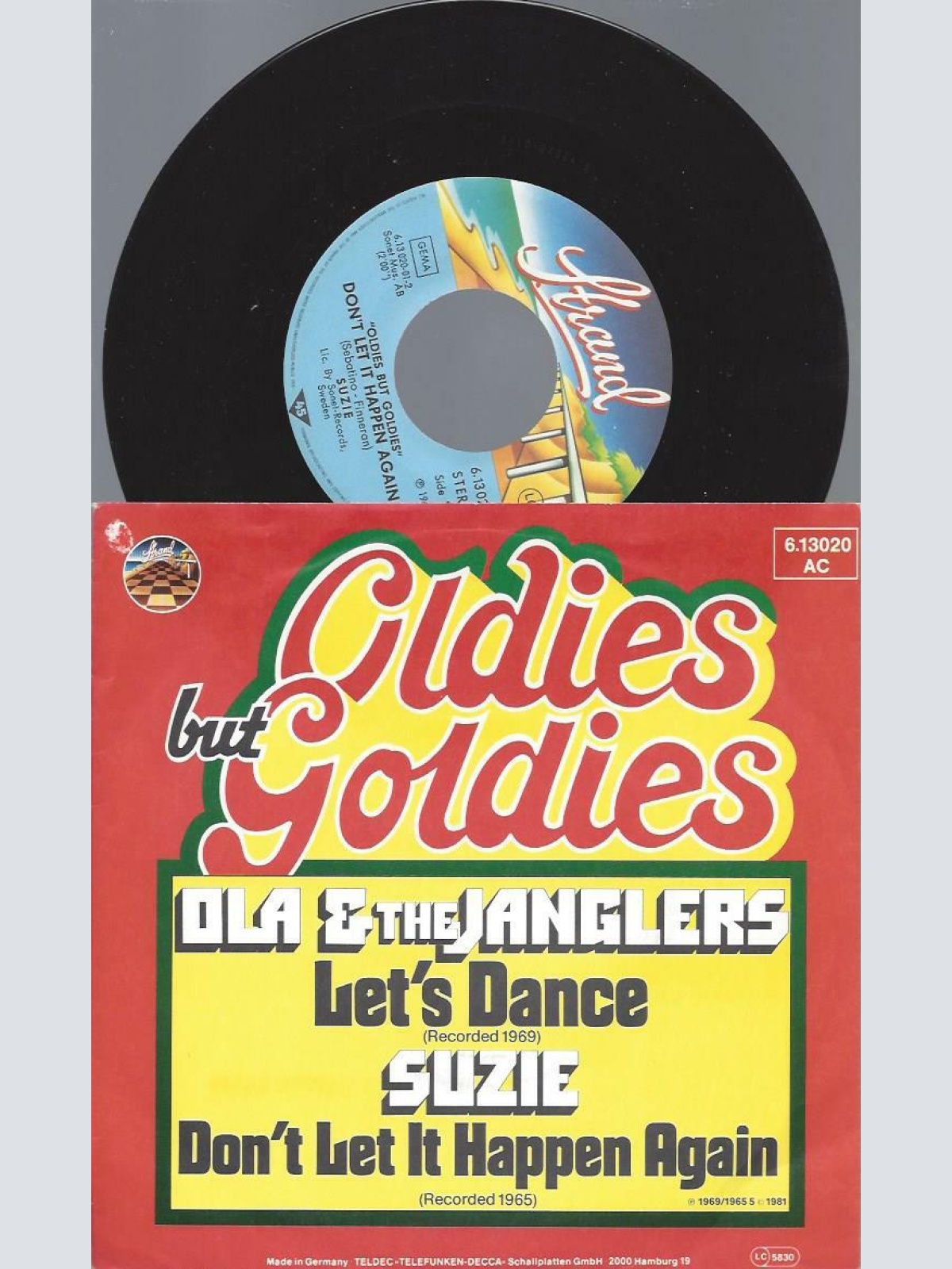 7" Ola & The Janglers / Suzie    Let's Dance / Don't Let It Happen Again