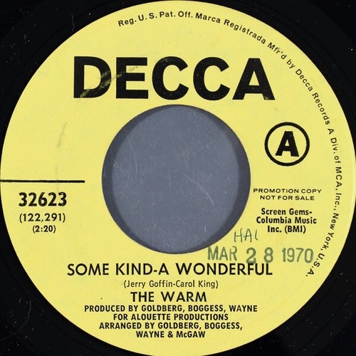 7", Single, Promo The Warm (2) - Some Kind-A Wonderful / Mail Call