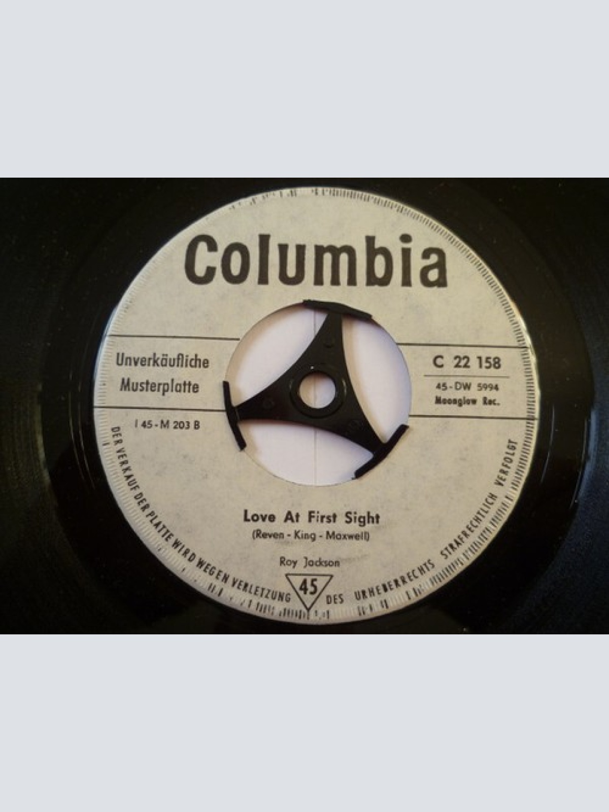 7", Promo, Unv Roy Jackson - Monica / Love At First Sight