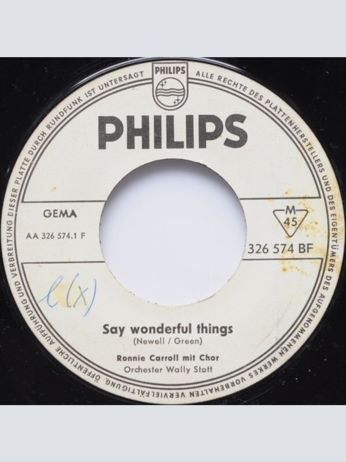 7", Single, Mono Ronnie Carroll - Say Wonderful Things / Please Tell Me Your ...