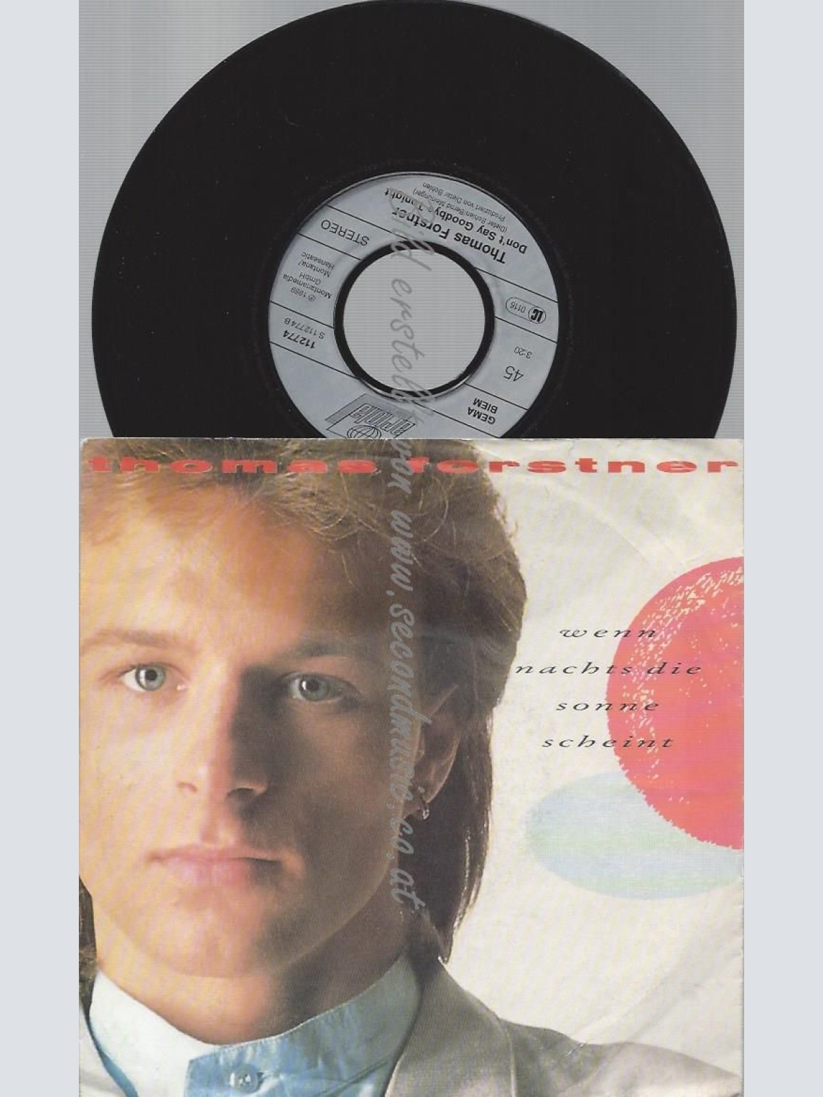 7"  Thomas Forstner  Wenn Nachts Die Sonne Scheint