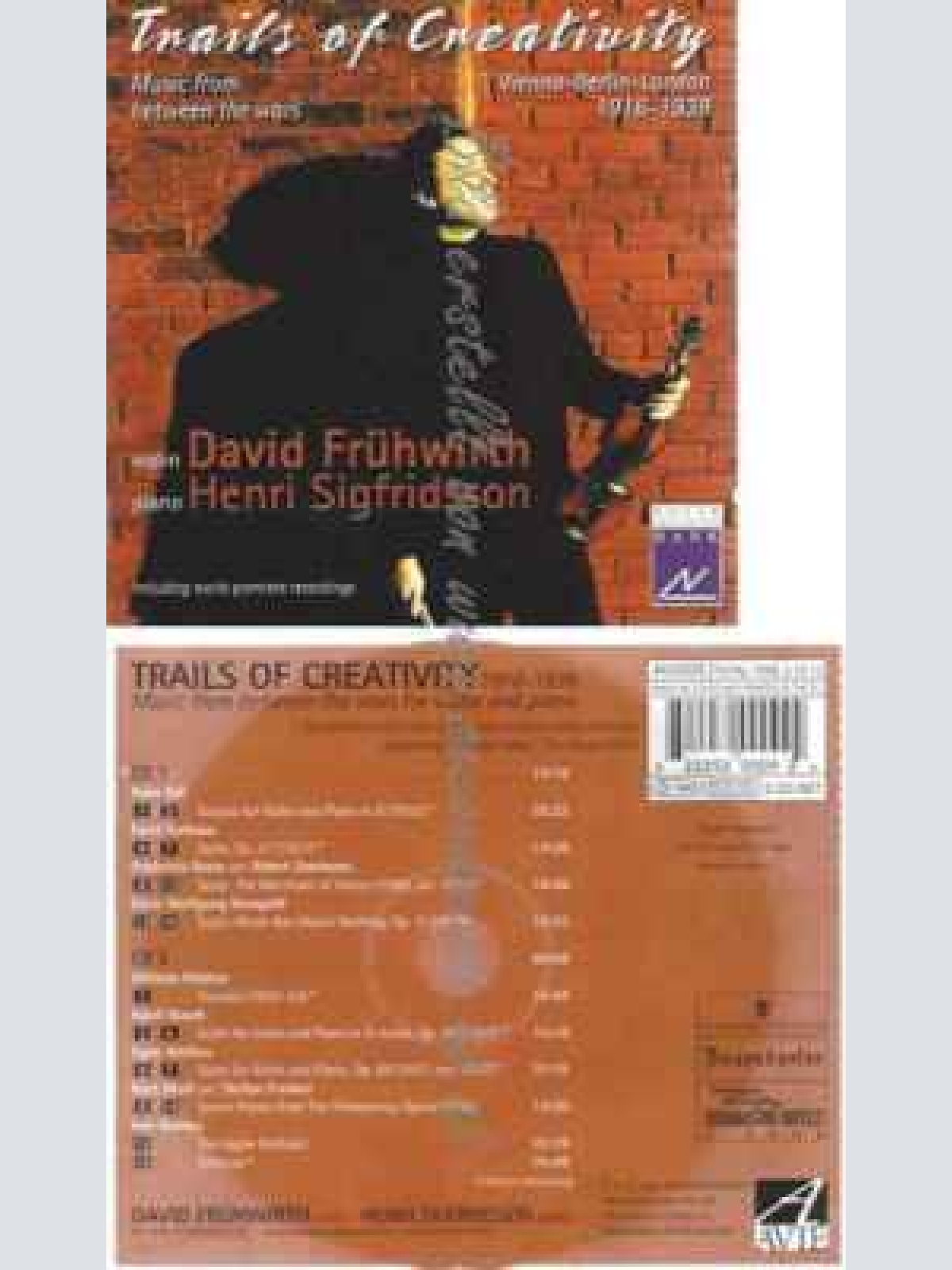 CD--FRUEHWIRTH,DAVID, SIGFRIDSSON,HENRI, | --MUSIC FROM BETWEEN THE WARS
