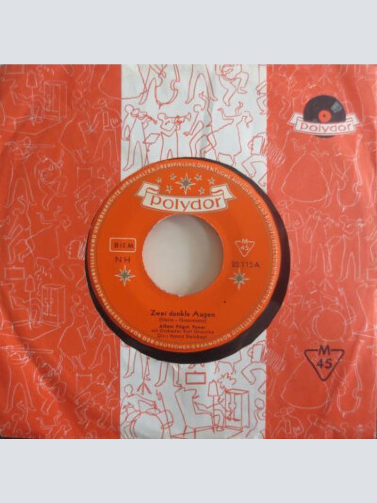 (7", Single, Mono, RE Alfons Fügel - Zwei Dunkle Augen / Der Rattenfänger