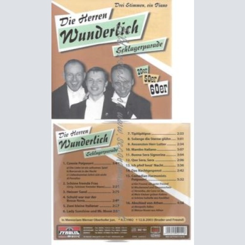 CD--DIE HERREN WUNDERLICH--    SCHLAGERPARADE