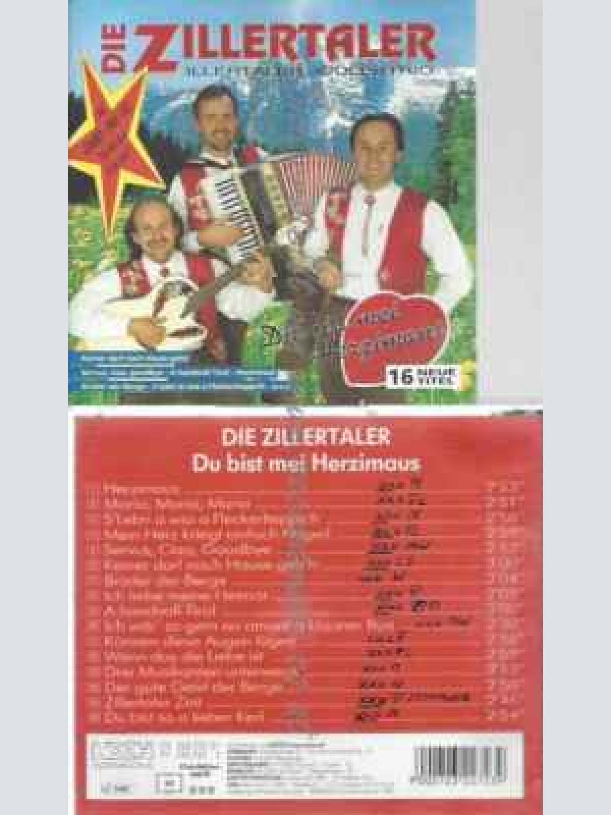 CD--ZILLERTALER JODLERTRIO | --DU BIST MEI HERZIMAUS