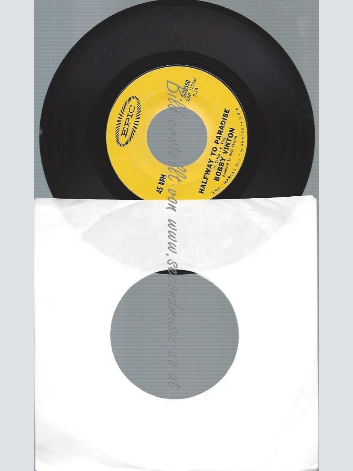 7"    Bobby Vinton  Halfway To Paradise