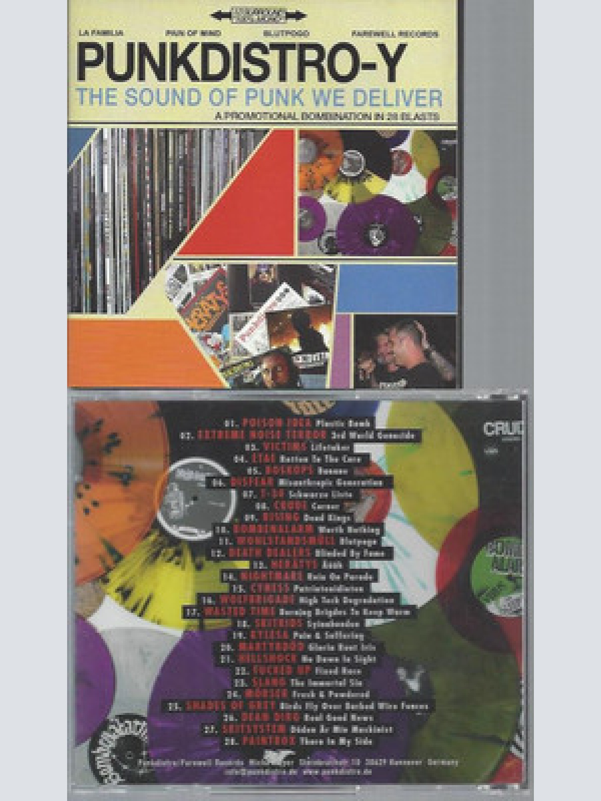 CD- Punkdistro-Y A Promotional Bombination In 28 Blasts!